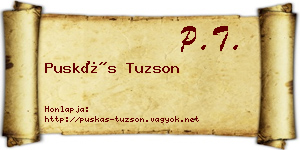 Puskás Tuzson névjegykártya