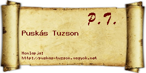 Puskás Tuzson névjegykártya